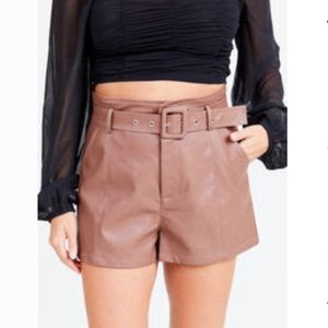 Altar'd State Austin Vegan Leather Shorts